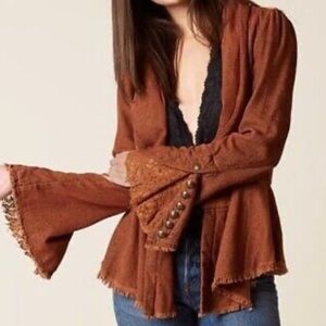 Free People Throwback Open Front Jacket